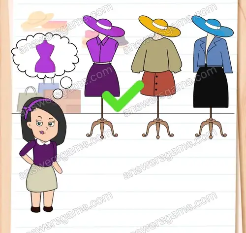 Juju muss ein gutes Outfit finden. Brain Test 4 Level 212