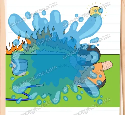 O, nie! Wujek Bolek musi ugasić pożar. Brain Test 4 Poziom 233