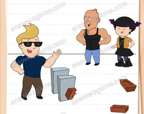 Osiłek musi rozbić cegłę. Brain Test 4 Poziom 237