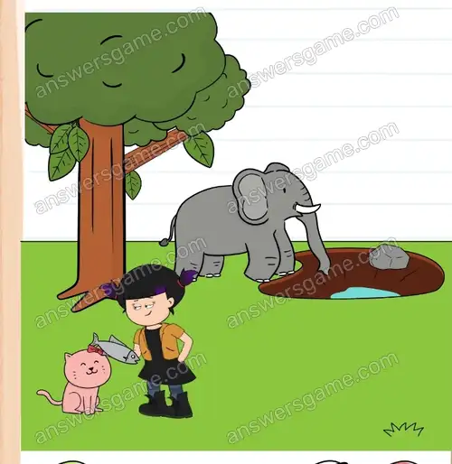 Ich möchte diese süße Katze streicheln. Brain Test 4 Level 239