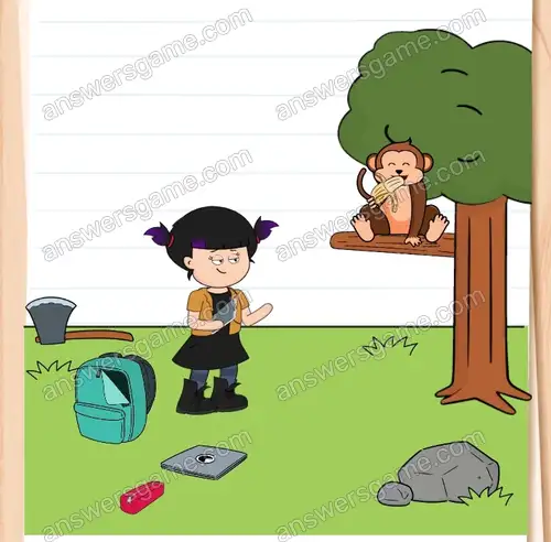 Małpa ukradła mój telefon! Pomóż mi. Brain Test 4 Poziom 265