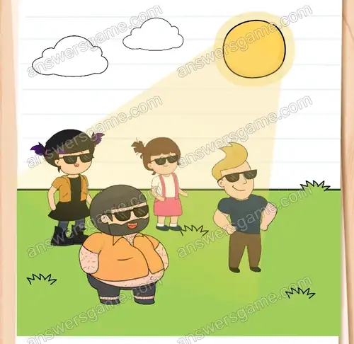 Argh! Die Sonne ist heute so grell! Hilfe. Brain Test 4 Level 312