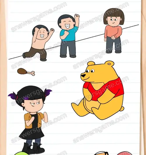 Oh nein! Ein Bär attackiert mich. Brain Test 4 Level 32