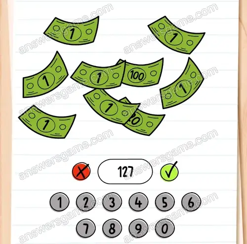 Wie viel Bargeld habe ich. Brain Test 4 Level 326