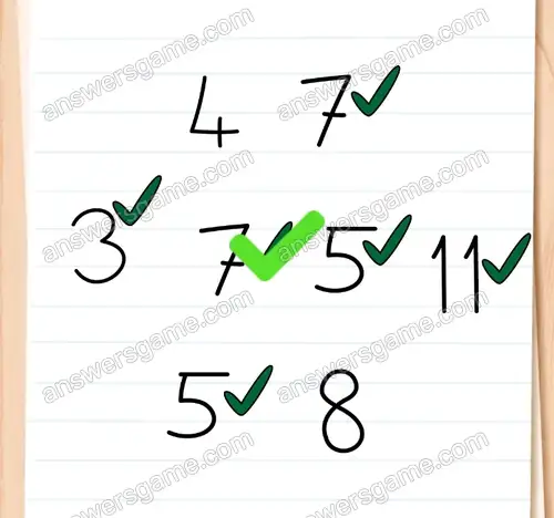 Tippe auf sechs Primzahlen. Brain Test 4 Level 340