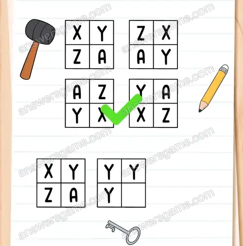 Löse dieses Rätsel. Brain Test 4 Level 345