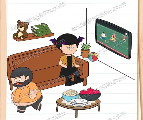 Przez Wujka Bolka nie mogę obejrzeć ulubionego programu. Muszę się go pozbyć. Brain Test 4 Poziom 40