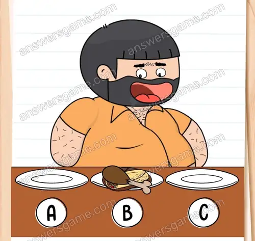 Wybierz najlepszy talerz dla Wujka Bolka. Brain Test 4 Poziom 41