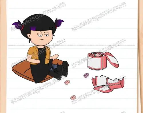 Meine kleine Schwester hat durch meine Süßigkeiten gewühlt. Ich muss sie zurückräumen. Brain Test 4 Level 47