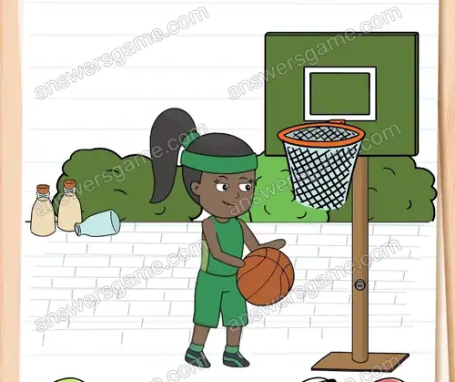 Joanna chce wykonać wsad do kosza. Brain Test 4 Poziom 62