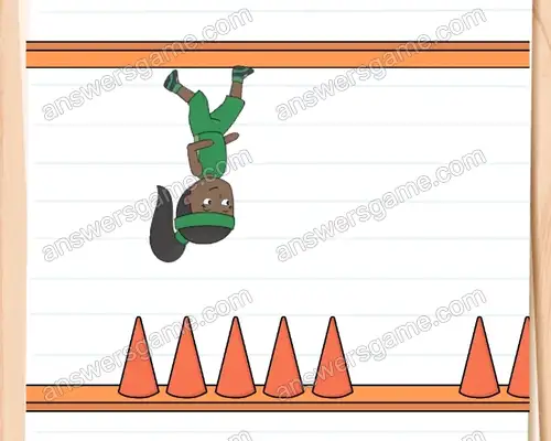 Jenny muss durch den Hindernislauf. Brain Test 4 Level 63