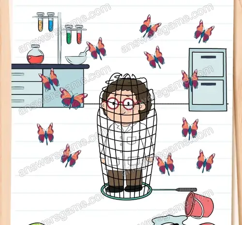 Dr. Kummer hat den Schmetterling geklont, aber jetzt sind es zu viele. Beschütze ihn. Brain Test 4 Level 74