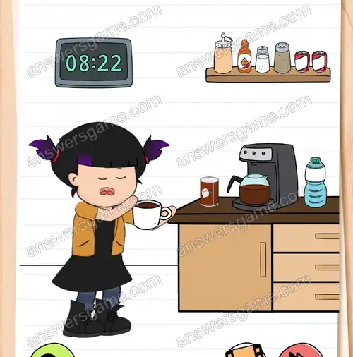 Naprawdę potrzebuję porannej kawy. Brain Test 4 Poziom 82