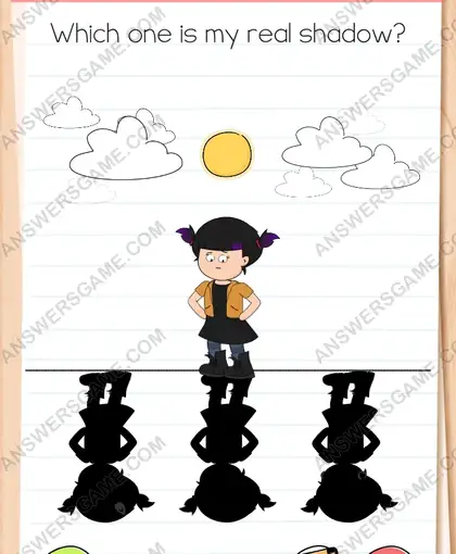 Tap on my real shadow. Brain Test 4 Level 1