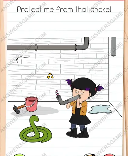 Protect me from that snake. Brain Test 4 Level 10