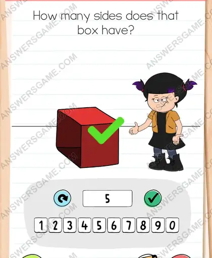 How many sides does that box have. Brain Test 4 Level 110