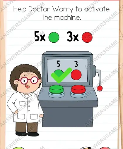 Help Doctor Worry to activate the machine. Brain Test 4 Level 119
