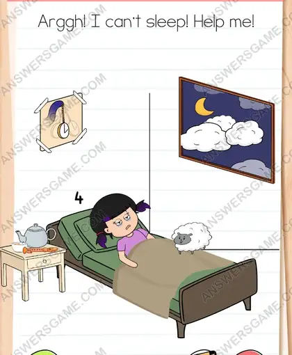 Arggh! I can't sleep! Help me. Brain Test 4 Level 153