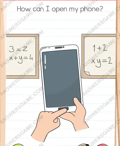 How can I open my phone. Brain Test 4 Level 169