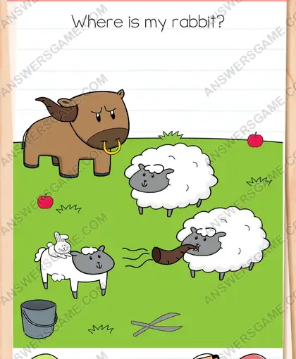 Where is my rabbit. Brain Test 4 Level 173