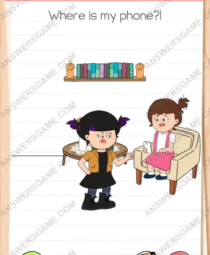 Where is my phone. Brain Test 4 Level 214