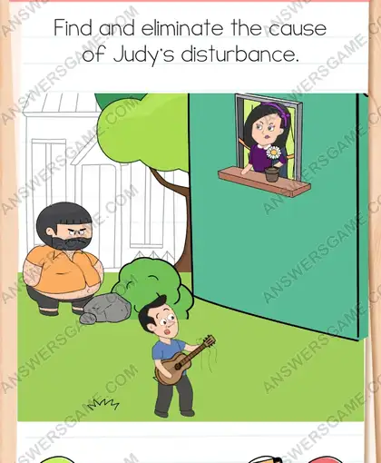 Find and eliminate the cause of Judy's disturbance. Brain Test 4 Level 221