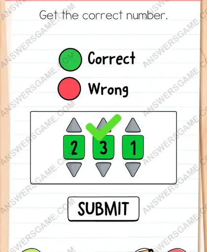 Get the correct number. Brain Test 4 Level 225