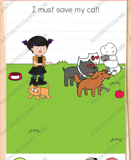 I must save my cat. Brain Test 4 Level 255