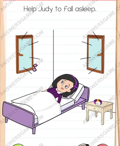 Help Judy to fall asleep. Brain Test 4 Level 263