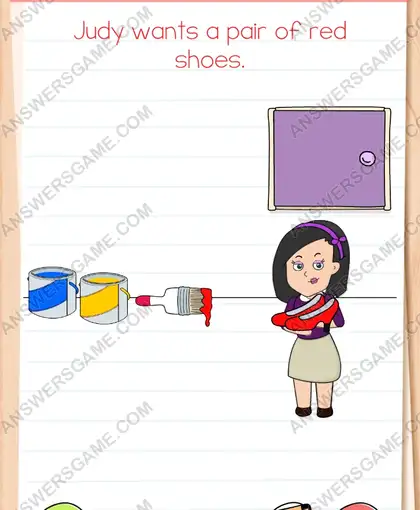 Judy wants a pair of red shoes. Brain Test 4 Level 267