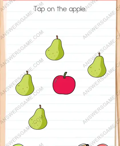 Tap on the apple. Brain Test 4 Level 276