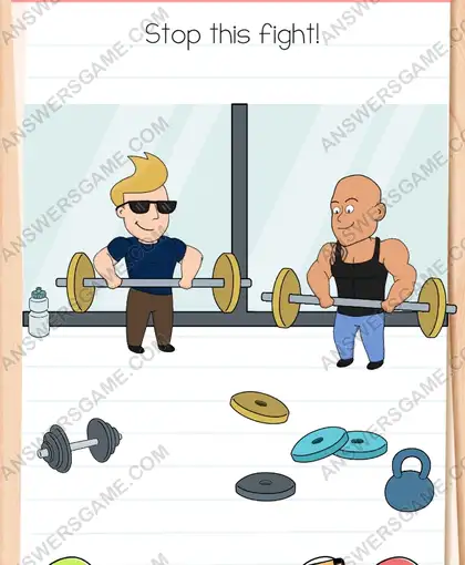 Stop this fight. Brain Test 4 Level 282