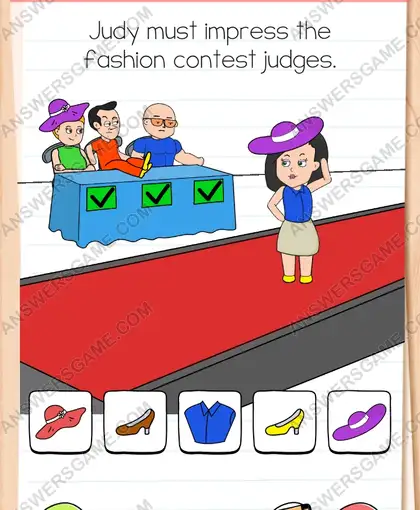 Judy must impress the fashion contest judges. Brain Test 4 Level 283