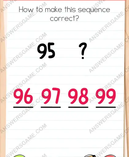 How to make this sequence correct. Brain Test 4 Level 284