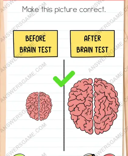 Make this picture correct. Brain Test 4 Level 298