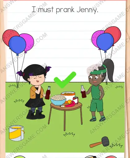 I must prank Jenny. Brain Test 4 Level 300