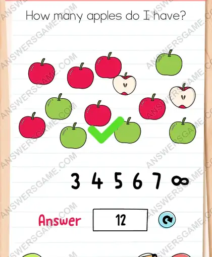 How many apples do I have. Brain Test 4 Level 301