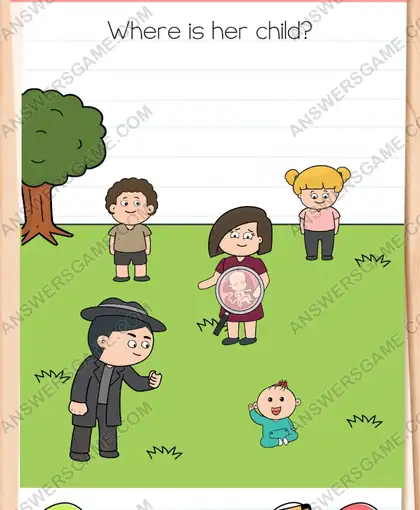 Where is her child. Brain Test 4 Level 317