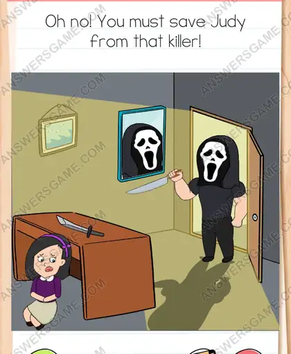 Oh no! You must save Judy from that killer. Brain Test 4 Level 318