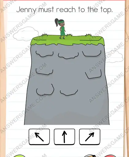 Jenny must reach to the top. Brain Test 4 Level 320