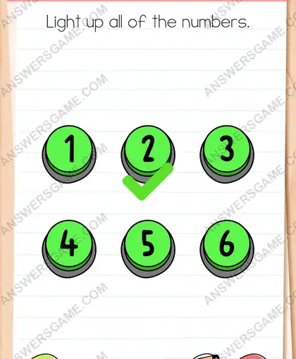 Light up all of the numbers. Brain Test 4 Level 322