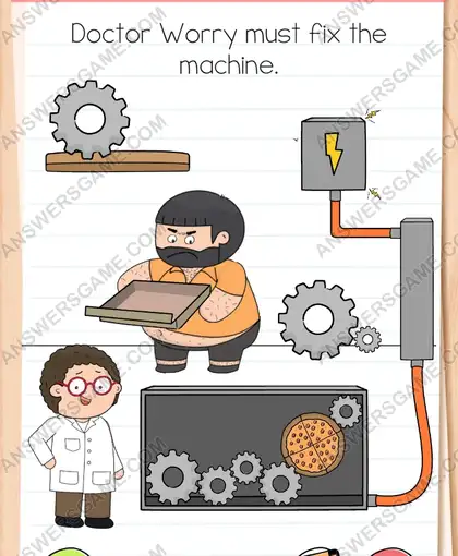 Doctor Worry must fix the machine. Brain Test 4 Level 324