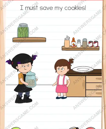 I must save my cookies. Brain Test 4 Level 325