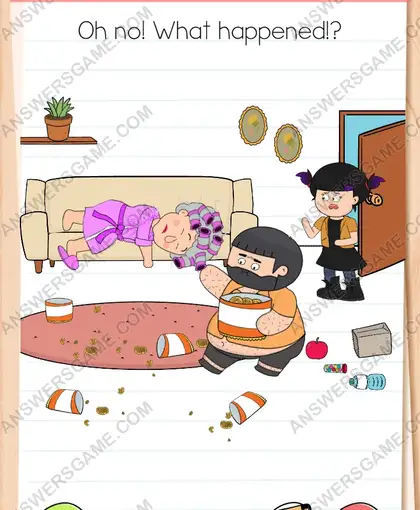 Oh no! What happened. Brain Test 4 Level 329