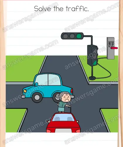 Solve the traffic. Brain Test 4 Level 335