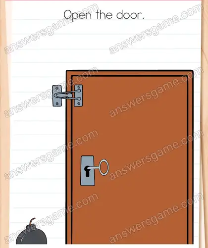 Open the door. Brain Test 4 Level 337