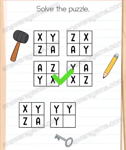 Solve the puzzle. Brain Test 4 Level 345