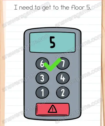 I need to get to the floor 5. Brain Test 4 Level 347