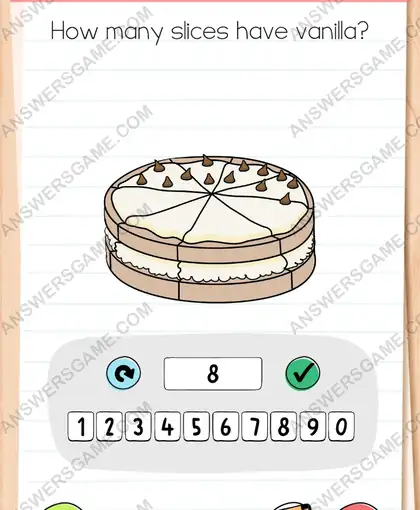How many slices have vanilla. Brain Test 4 Level 46