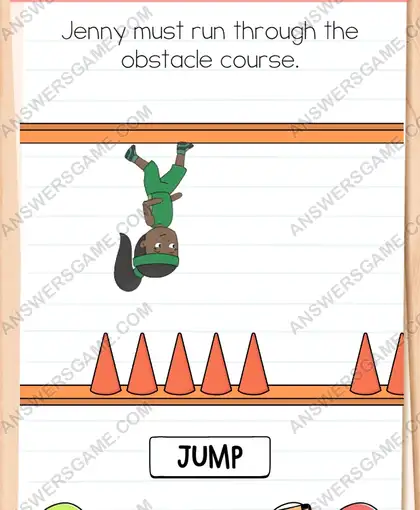 Jenny must run through the obstacle course. Brain Test 4 Level 63